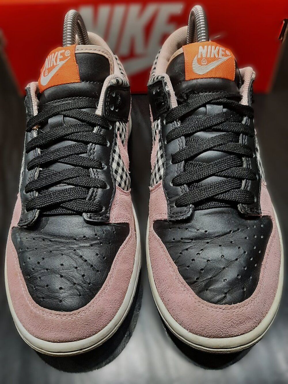 2006 Nike Dunk Low Women's Picnic Pink Plaid Sz 7 308608-161 Vtg Rare Sneakers - Picture 4 of 16